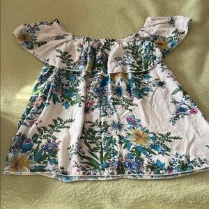 C Kids Floral Ruffle Top - Multicolor